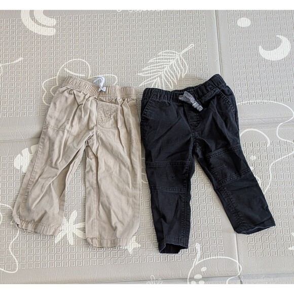 18M Baby Boy Clothing Lot 5PC Tommy Polo Carter’s Romper Pants Spring Summer - Picture 2 of 5